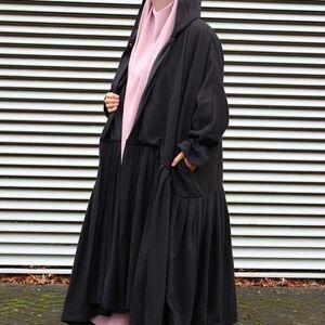Black Hooded Maxi Coat